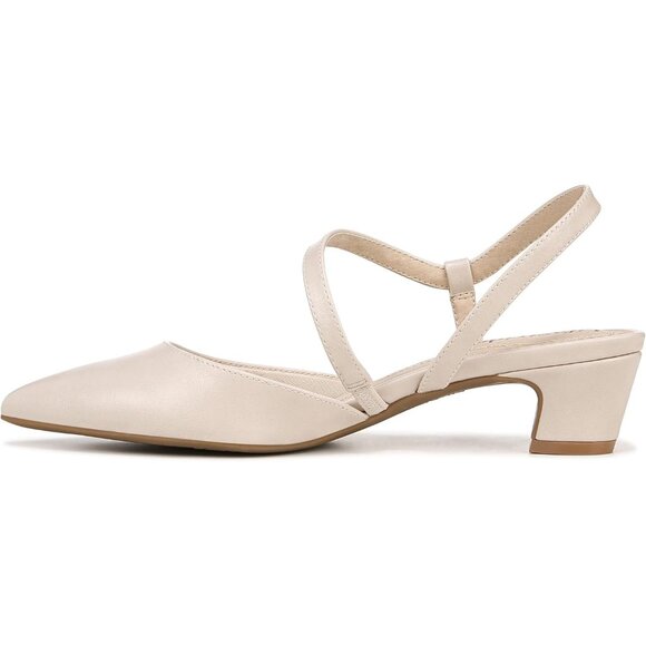 LifeStride Womens Almond Patent Polyurethane Pointed Closed Toe Minimalist Pump - Picture 9 of 9